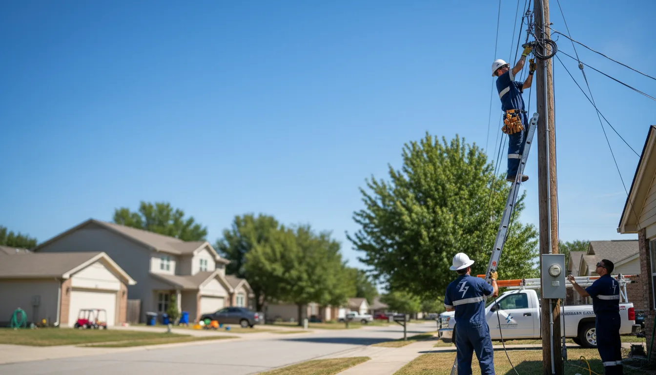 Residential electrician providing installation services in Blue Rock, OH